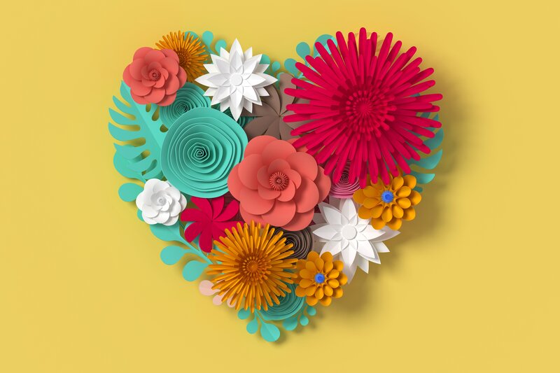 Paper Flower Heart