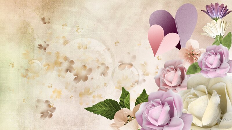 Paper Flowers and Hearts