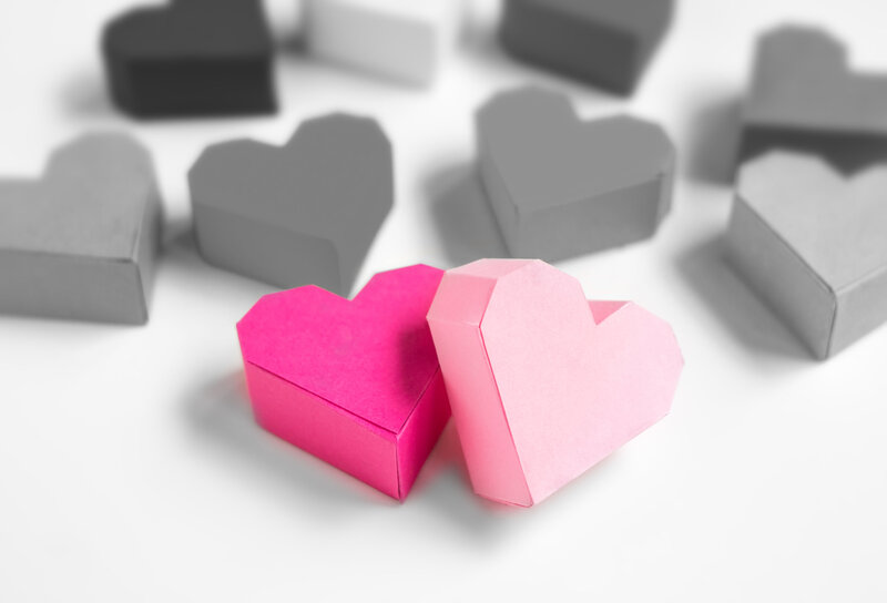 Paper Heart Boxes