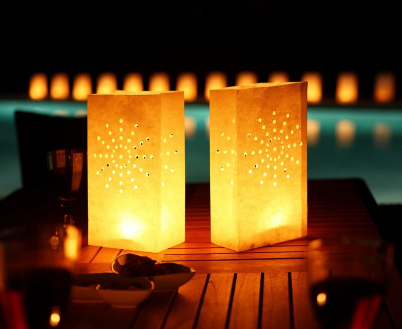 Paper Lanterns on Table