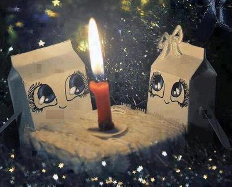 Paper Milk Cartons with Eyes