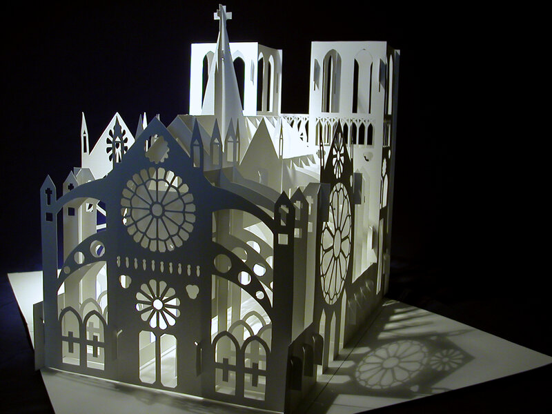 Paper model of a cathedral