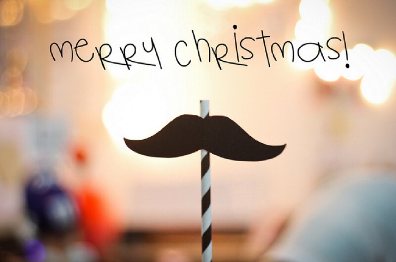 Paper Mustache on Stick