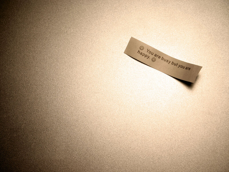 Paper note with positive message