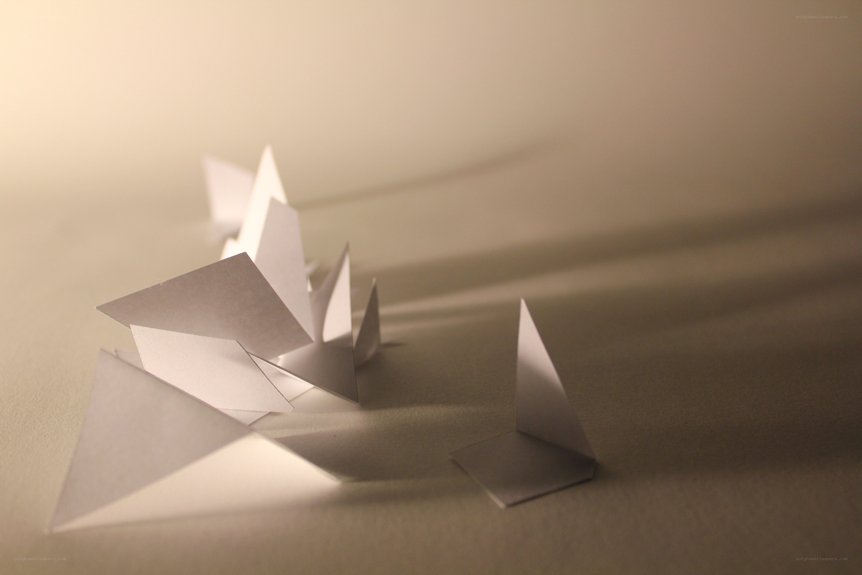 Paper origami sculptures