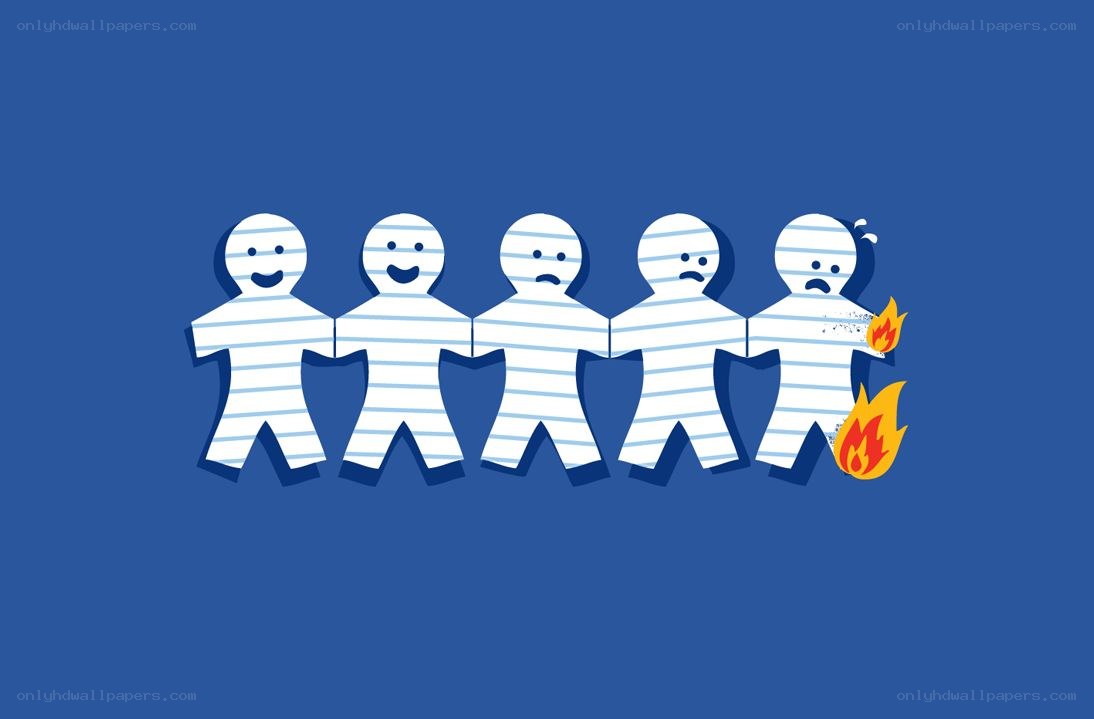 Paper people in a line