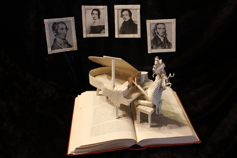 Paper Piano Sculpture