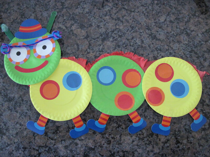 Paper Plate Caterpillar Craft