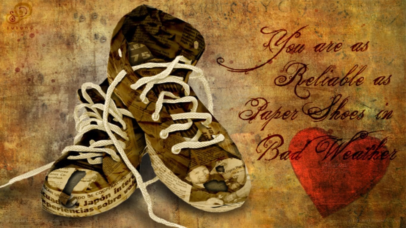 Paper shoes in bad weather