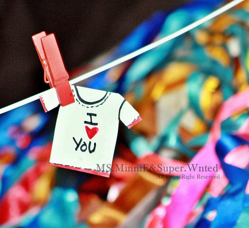 Paper T-shirt on Clothesline