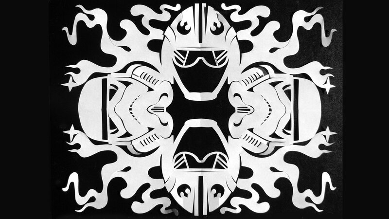 Papercut of Stormtroopers