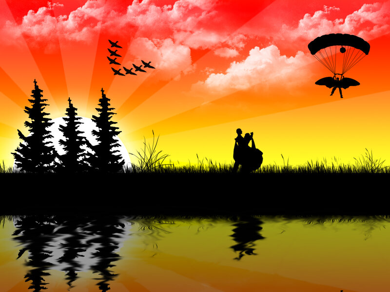 Parachutist Landing