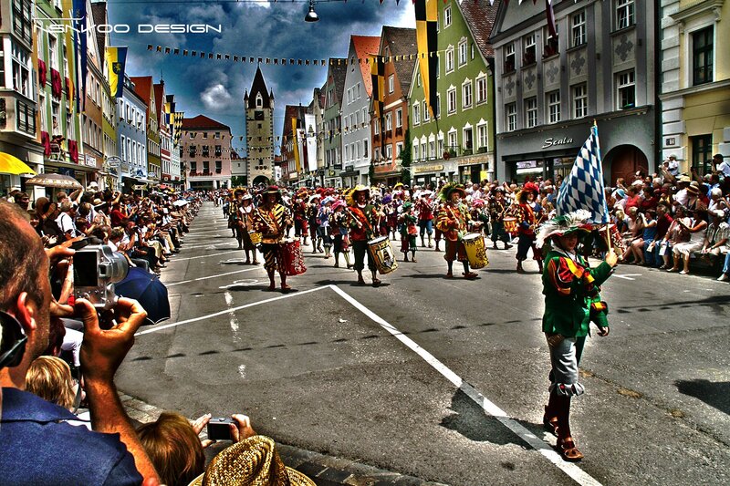 Parade in a German town