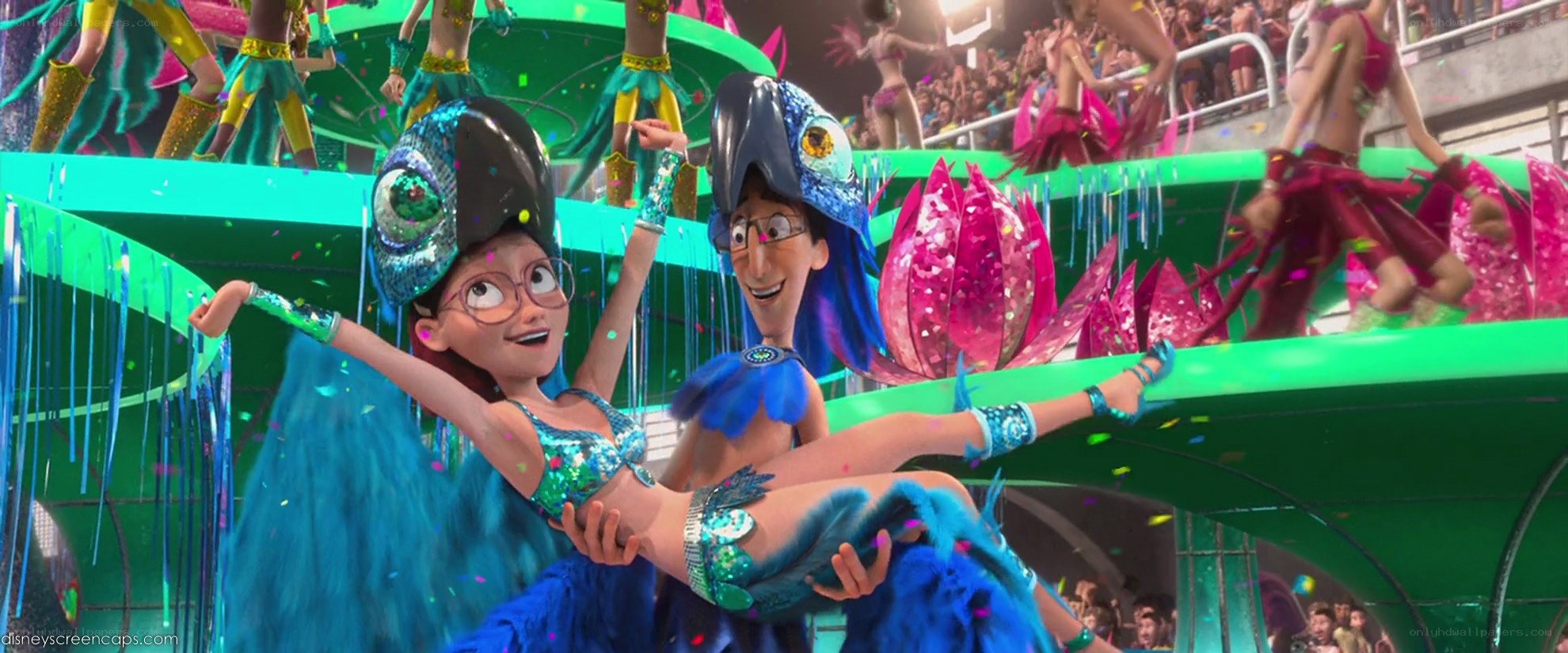 Parade performers in costume