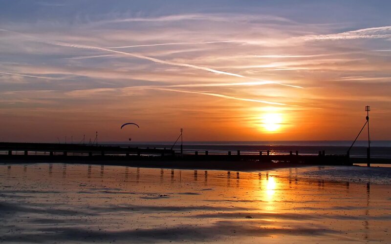 Paraglider over Beach