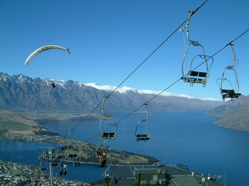 Paraglider over Lake