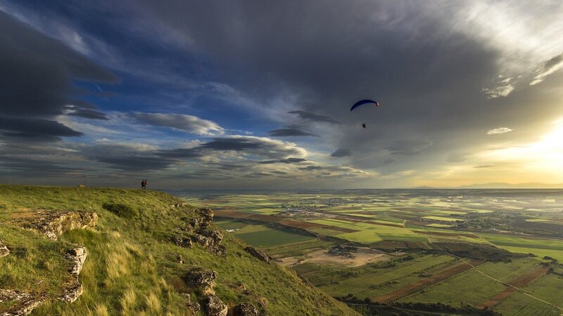 Paraglider over Valley