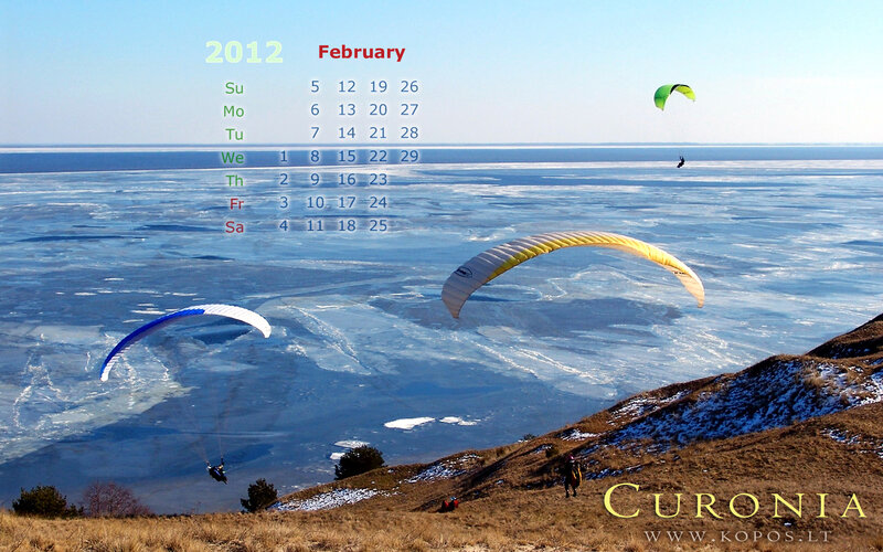 Paragliders over Ice
