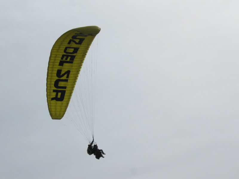 Paragliding in the sky