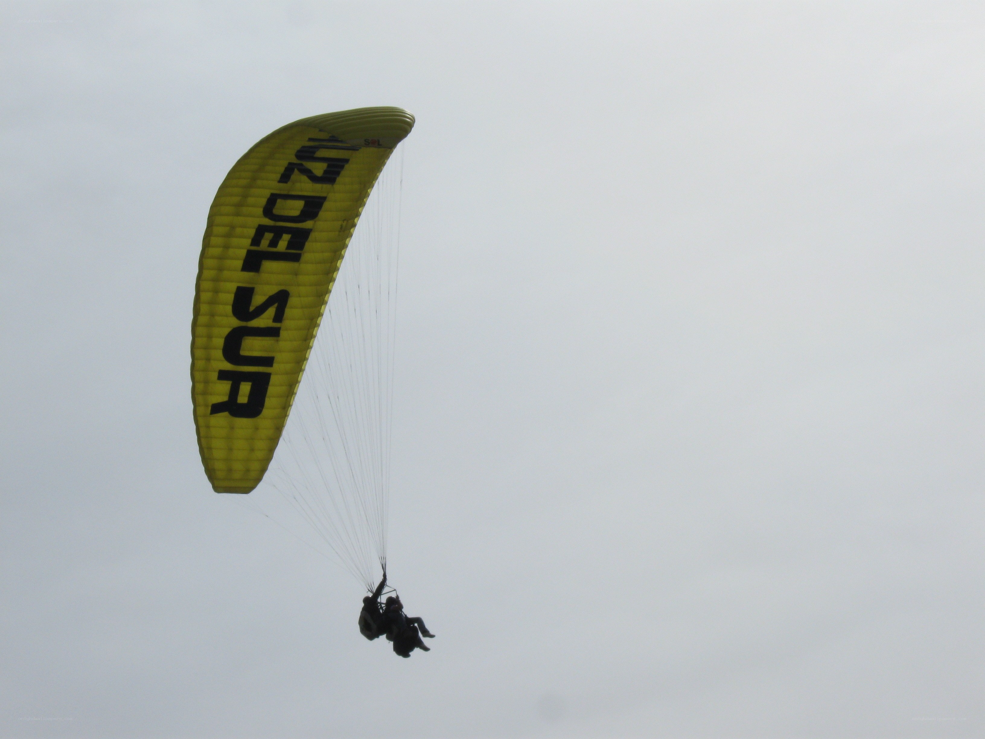 Paragliding in the sky