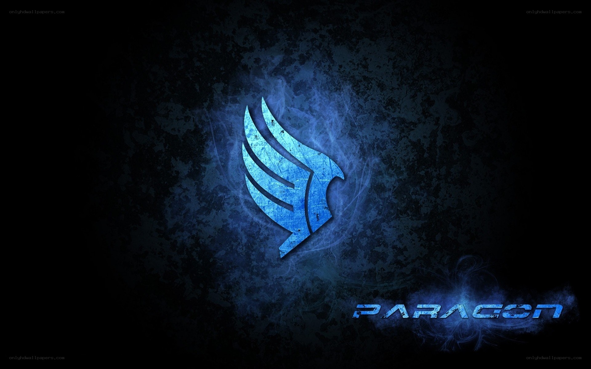 Paragon logo with blue wings
