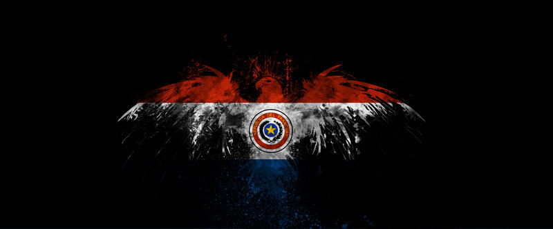 Paraguay flag with eagle wings