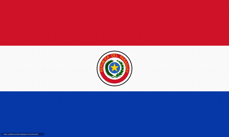 Paraguay flag with emblem