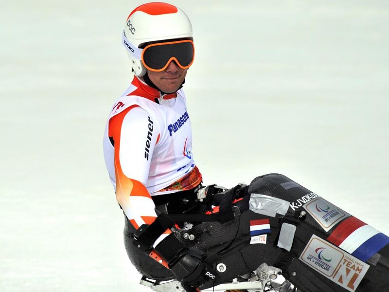 Paralympic Athlete in Sled