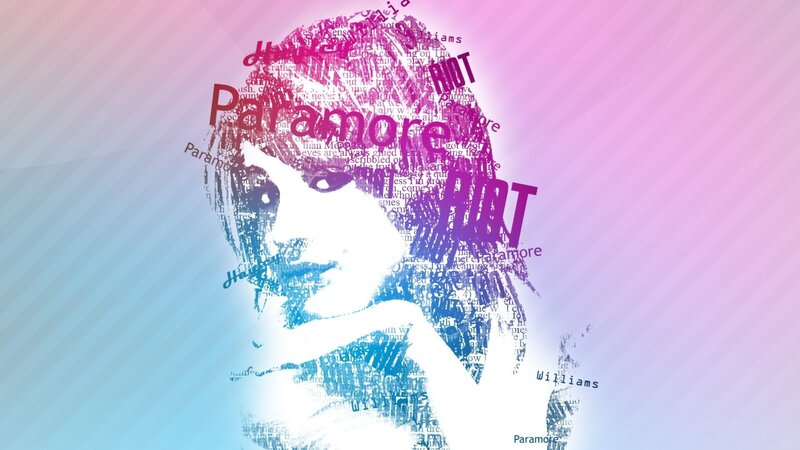 Paramore text art portrait