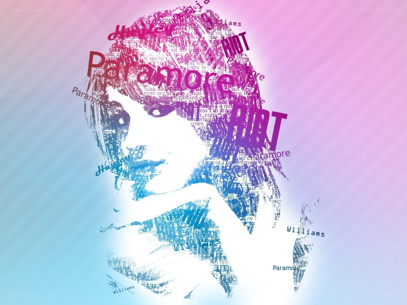 Paramore word art portrait