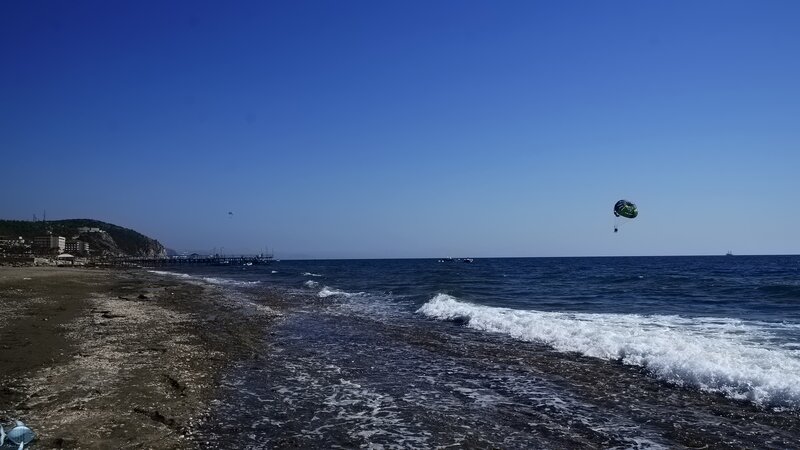 Parasail over Ocean — Blue, Serene, Afternoon