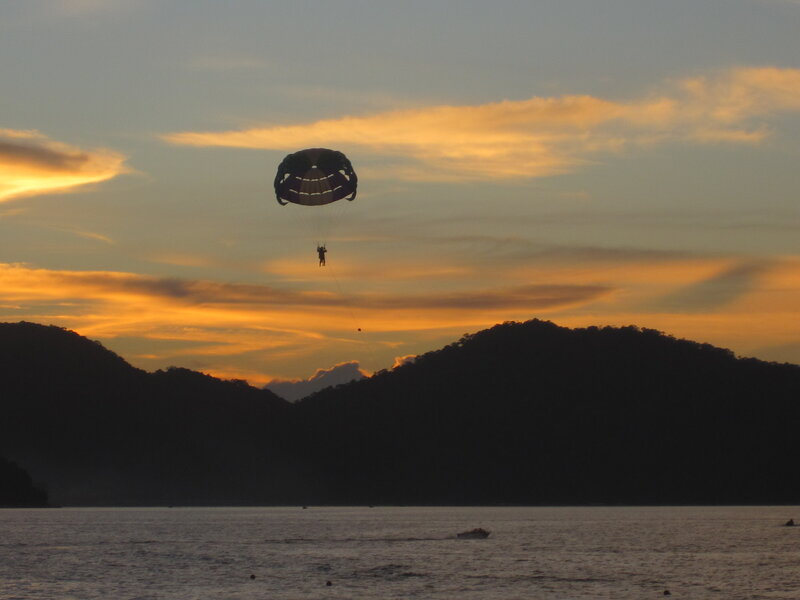 Parasailing over Water