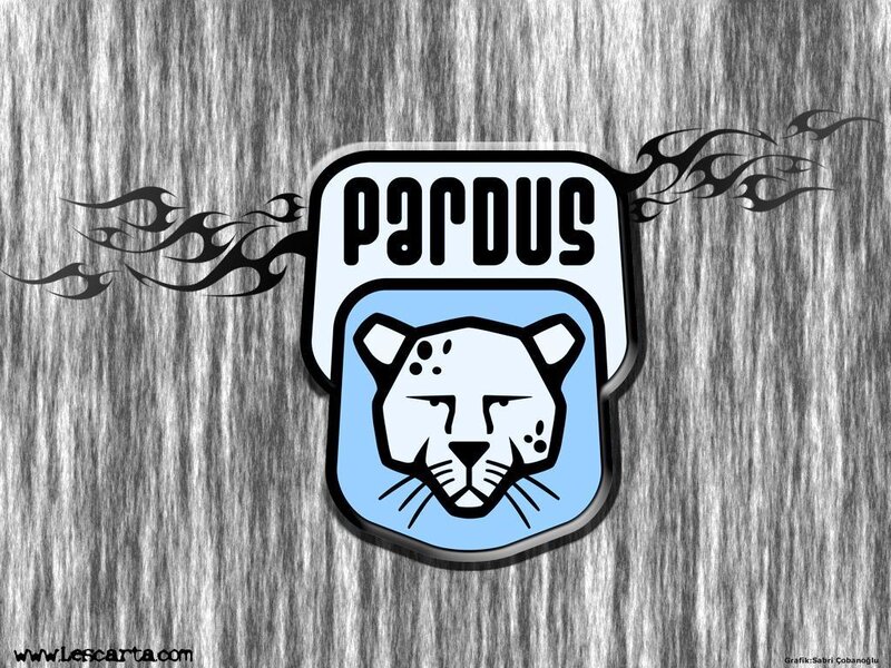 Pardus logo on metal background