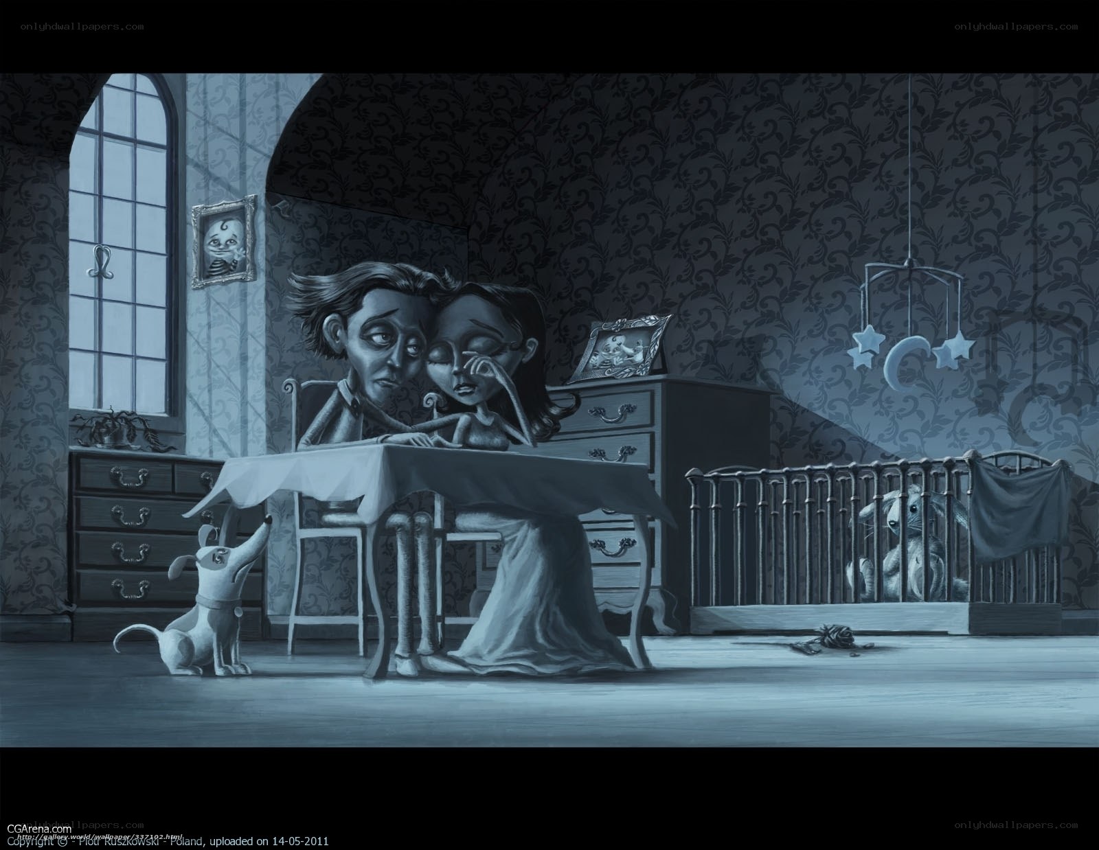 Parents in a nursery