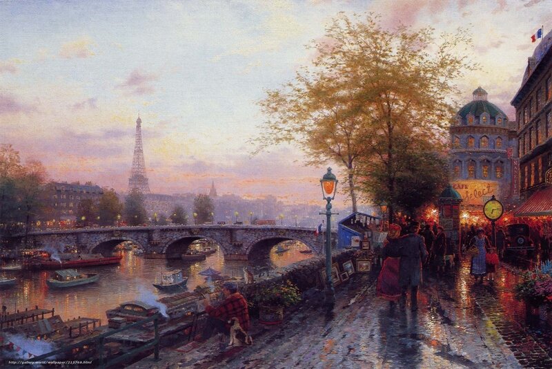 Paris at Dusk by the Seine
