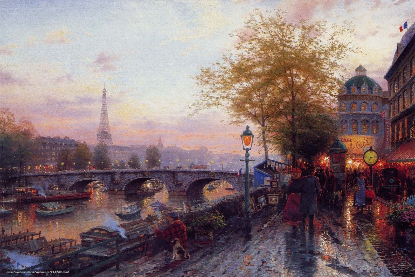 Paris at Dusk by the Seine