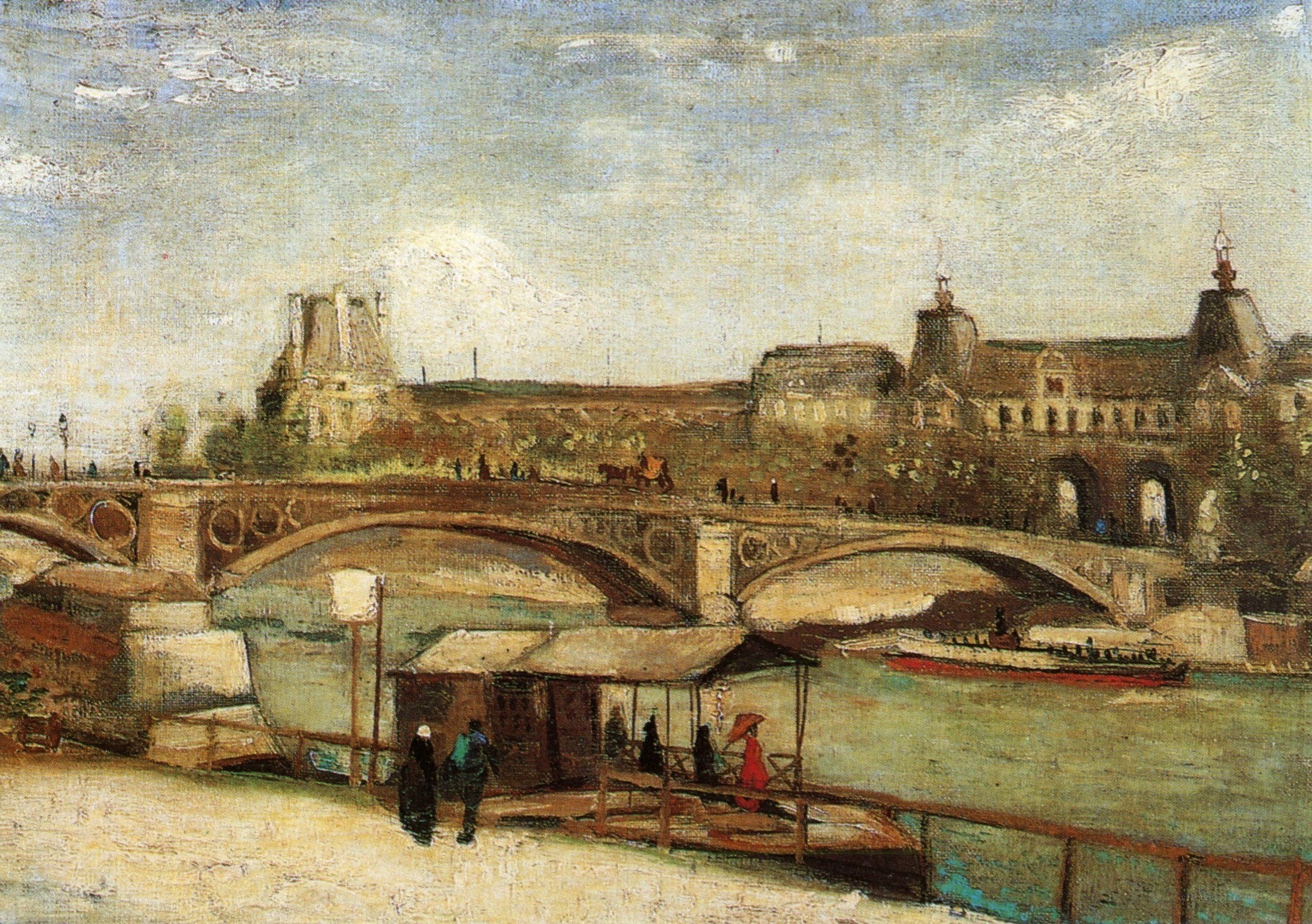 Paris Bridge Scene Painting