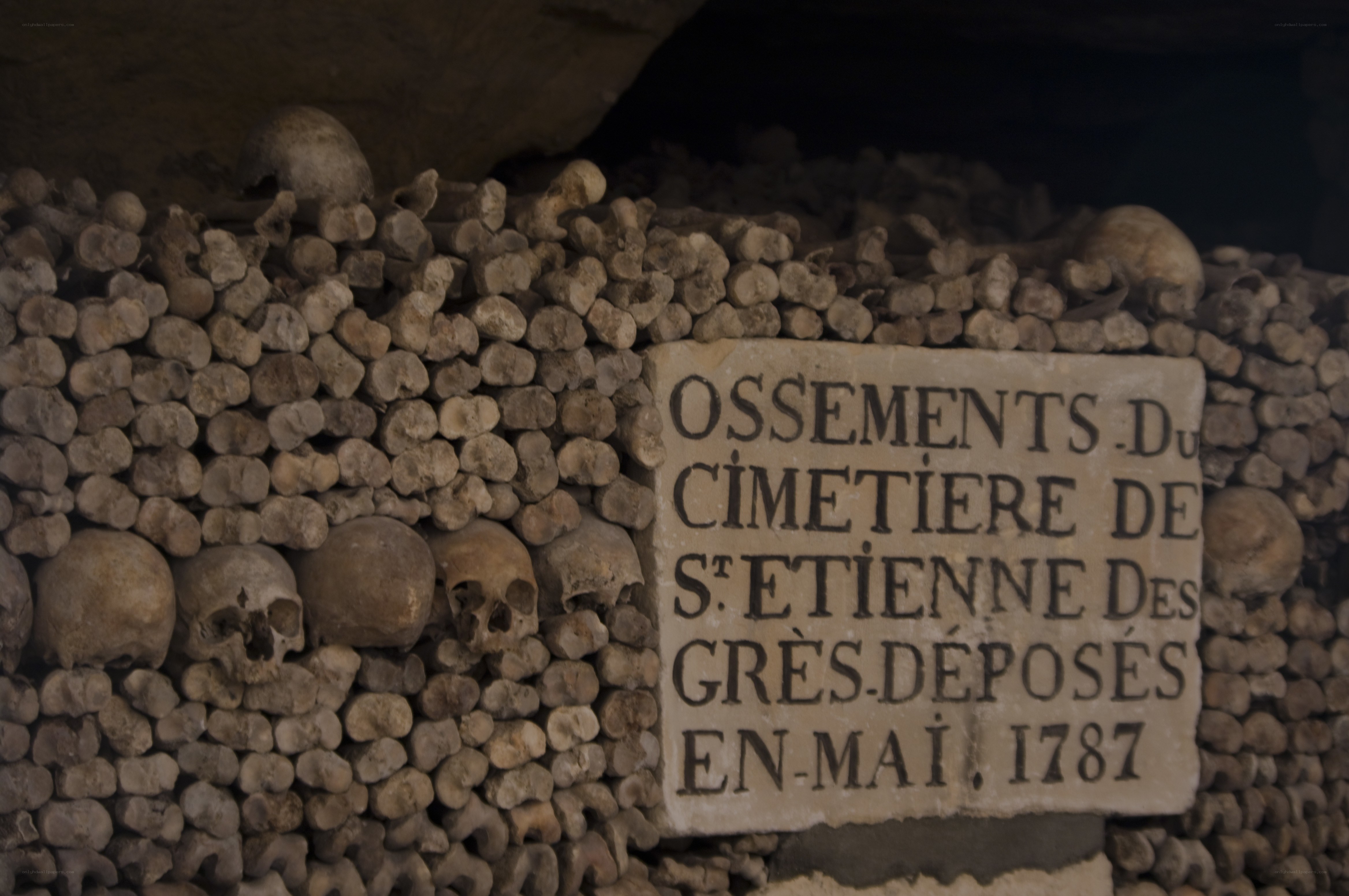 Paris Catacombs ossuary sign