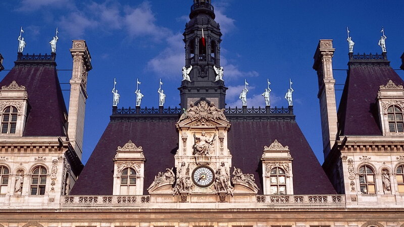 Paris City Hall roof details