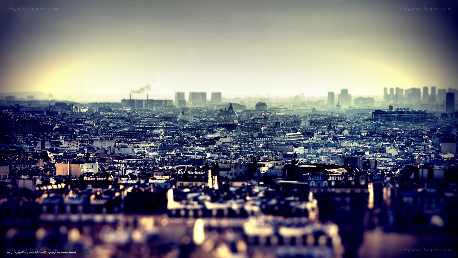 Paris cityscape at dusk