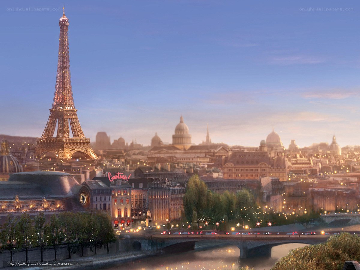 Paris cityscape at dusk
