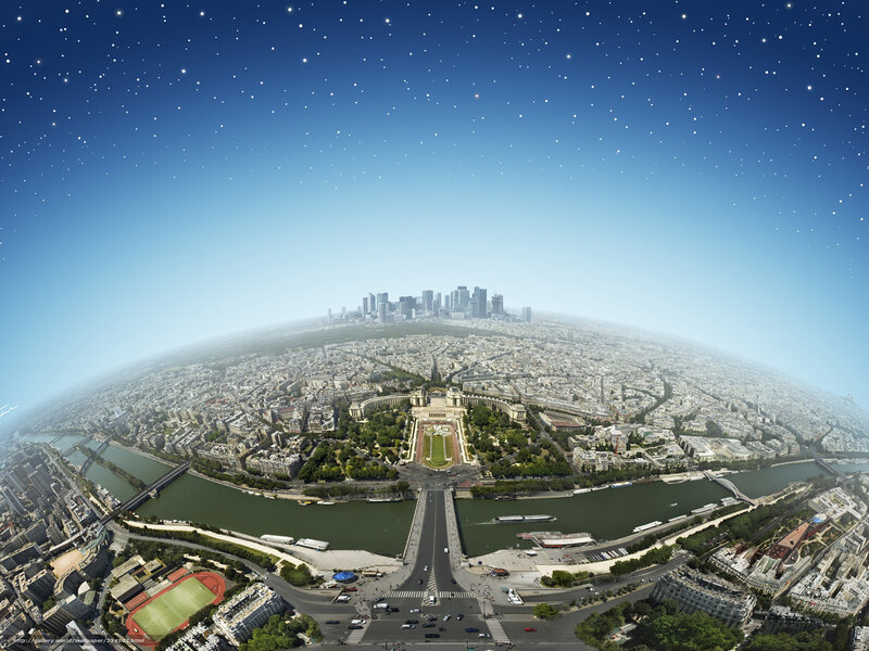 Paris cityscape at night