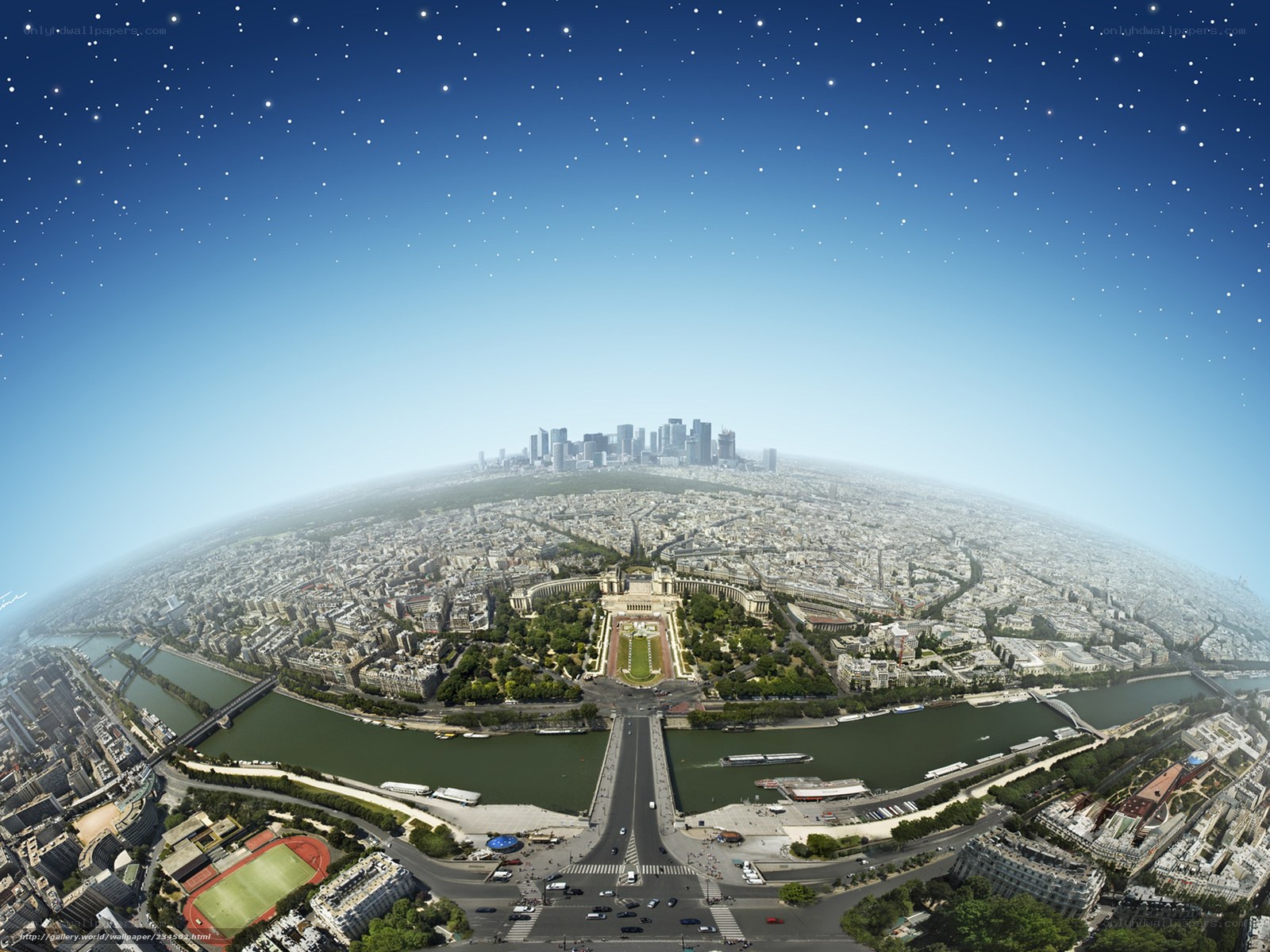 Paris cityscape at night