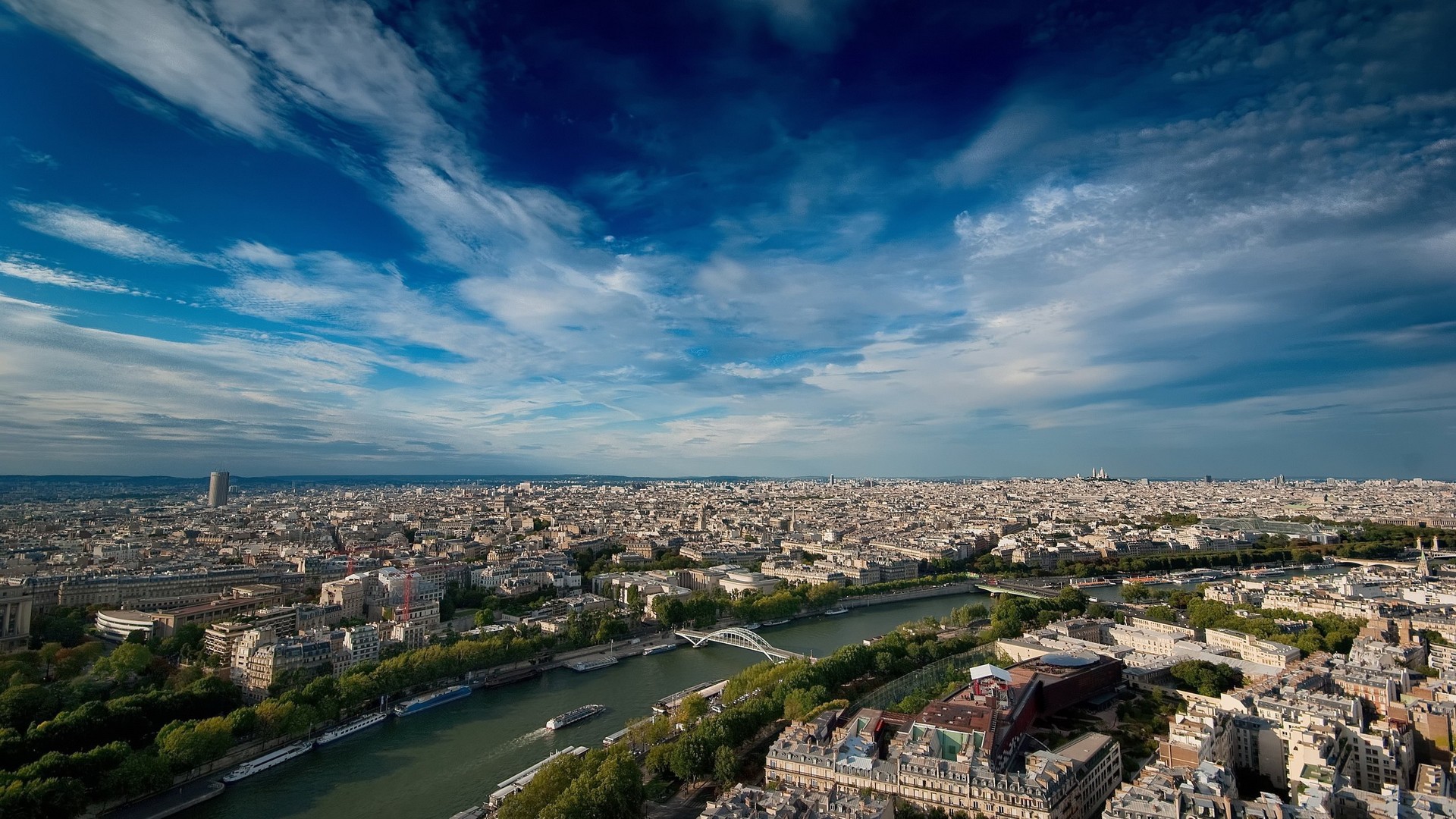 Paris cityscape from above