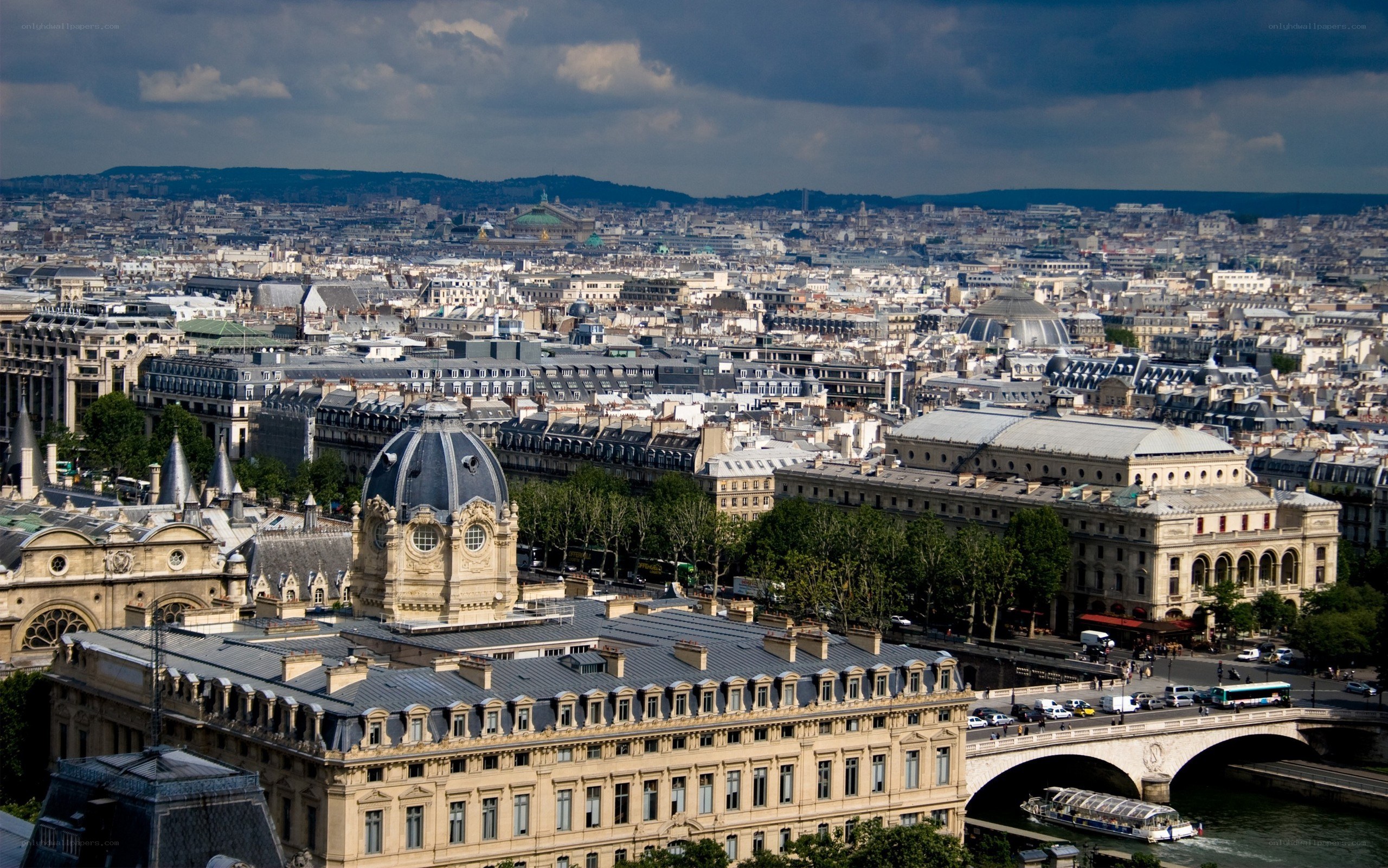 Paris cityscape from above