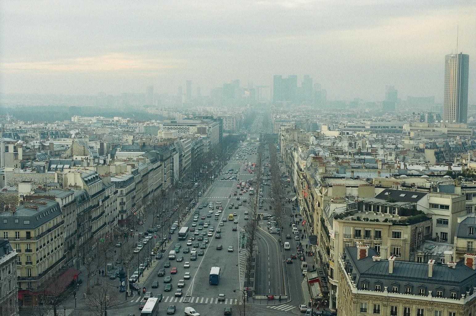 Paris cityscape from above