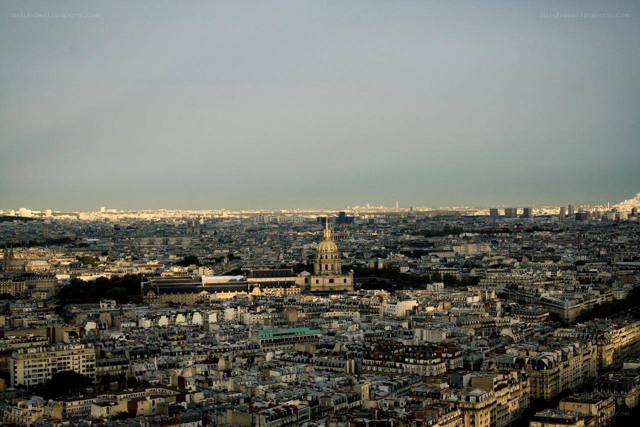 Paris cityscape from above