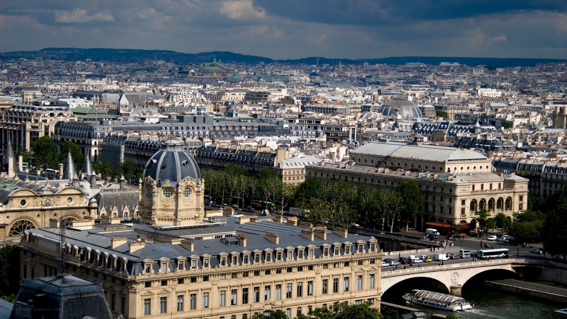 Paris cityscape from above