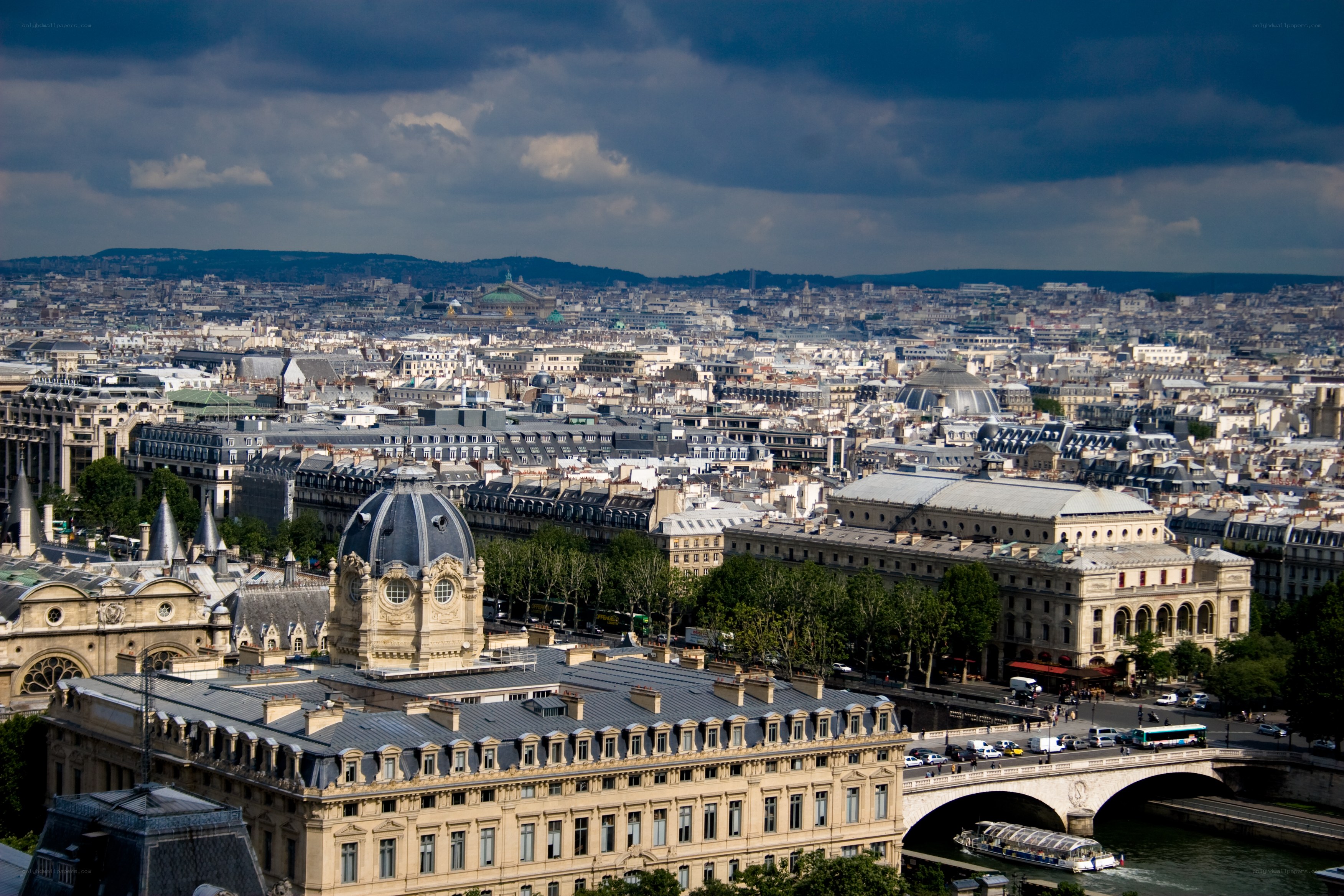 Paris cityscape from above