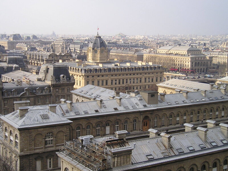 Paris cityscape from above